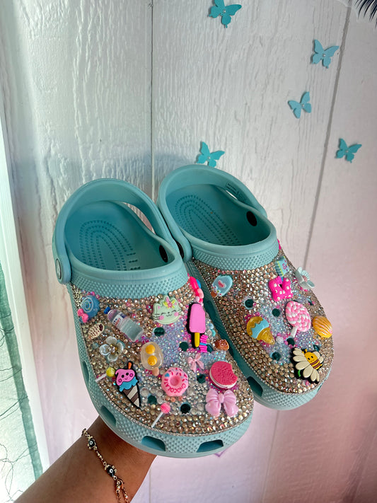 Luxury Customized Blue Crocs